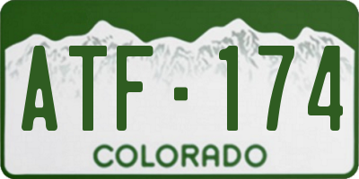 CO license plate ATF174