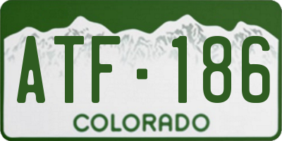 CO license plate ATF186