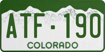 CO license plate ATF190