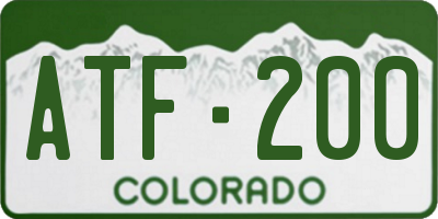 CO license plate ATF200