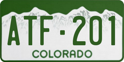 CO license plate ATF201