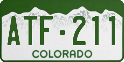 CO license plate ATF211