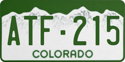 CO license plate ATF215