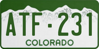 CO license plate ATF231