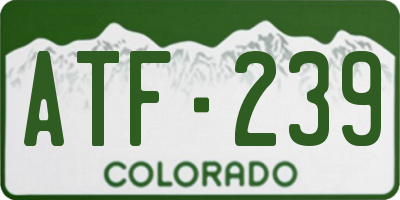 CO license plate ATF239