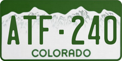 CO license plate ATF240