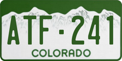 CO license plate ATF241