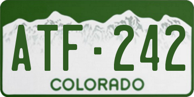 CO license plate ATF242