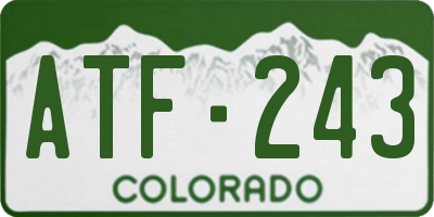 CO license plate ATF243