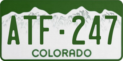 CO license plate ATF247