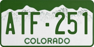 CO license plate ATF251
