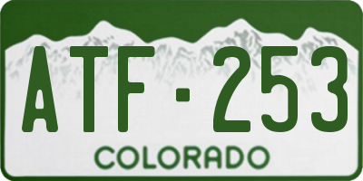CO license plate ATF253