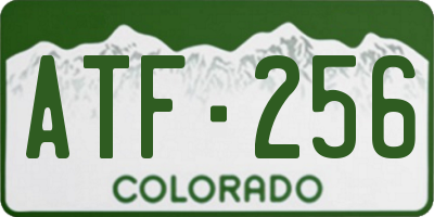CO license plate ATF256