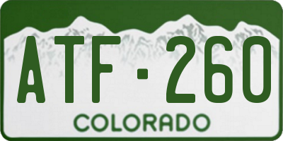 CO license plate ATF260