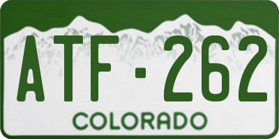 CO license plate ATF262