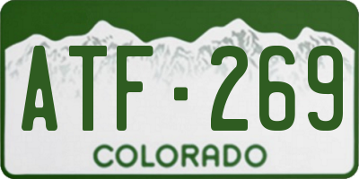 CO license plate ATF269