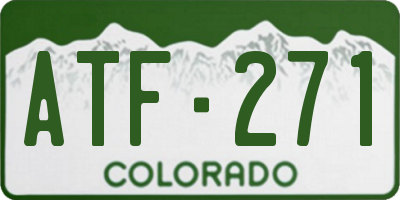 CO license plate ATF271