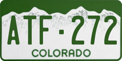 CO license plate ATF272