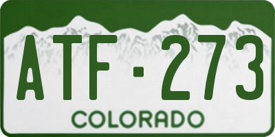 CO license plate ATF273