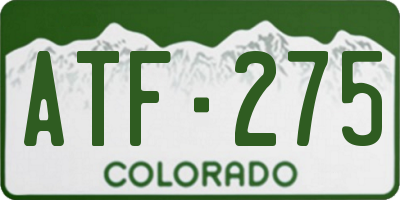 CO license plate ATF275
