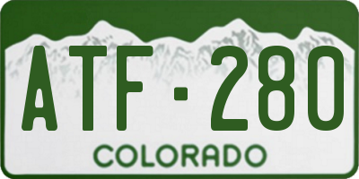 CO license plate ATF280