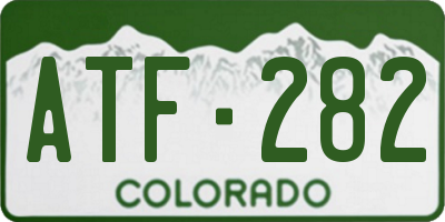 CO license plate ATF282