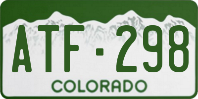 CO license plate ATF298