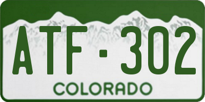 CO license plate ATF302