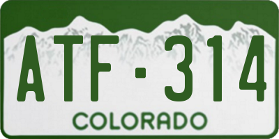 CO license plate ATF314