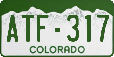 CO license plate ATF317
