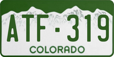 CO license plate ATF319