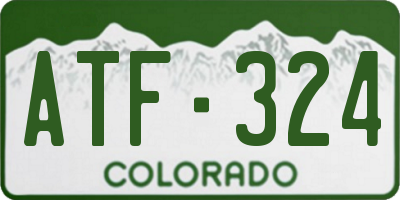 CO license plate ATF324