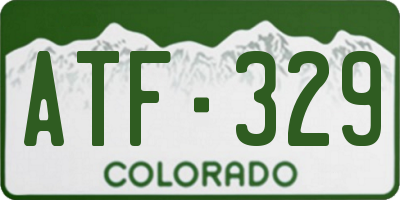 CO license plate ATF329