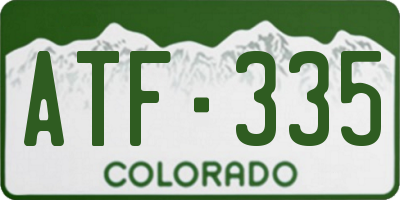 CO license plate ATF335