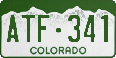 CO license plate ATF341