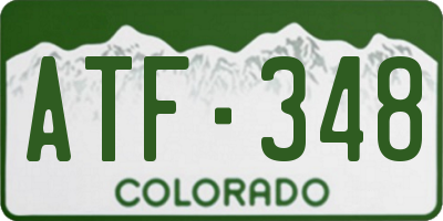 CO license plate ATF348
