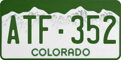 CO license plate ATF352
