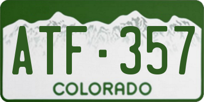 CO license plate ATF357