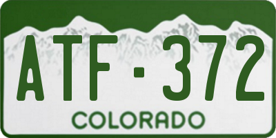 CO license plate ATF372