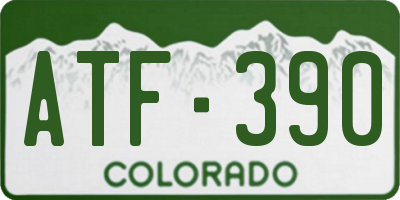 CO license plate ATF390