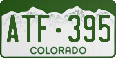 CO license plate ATF395