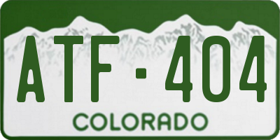 CO license plate ATF404