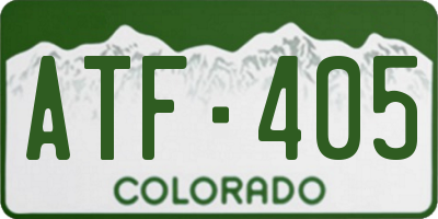 CO license plate ATF405
