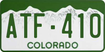 CO license plate ATF410