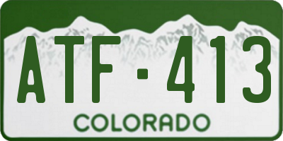 CO license plate ATF413