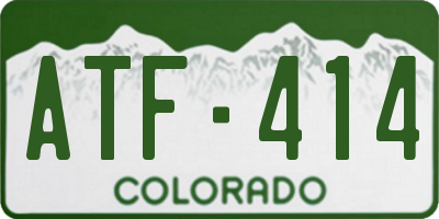CO license plate ATF414
