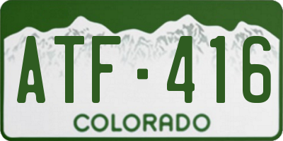 CO license plate ATF416