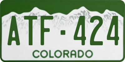 CO license plate ATF424