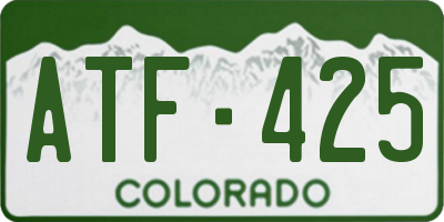 CO license plate ATF425