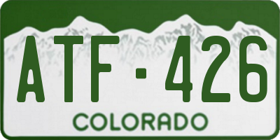 CO license plate ATF426